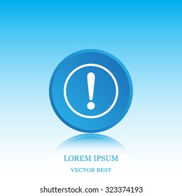Exclamation mark. Exclamation mark. Hazard warning symbol. Flat design style. Vector EPS 10.