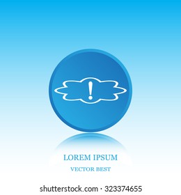 Exclamation mark. Exclamation mark. Hazard warning symbol. Flat design style. Vector EPS 10.
