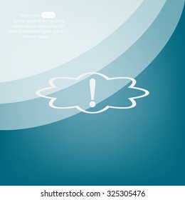 Exclamation mark. Exclamation mark. Hazard warning symbol. Flat design style. Vector EPS 10.