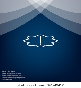 Exclamation mark. Exclamation mark. Hazard warning symbol. Flat design style. Vector EPS 10.