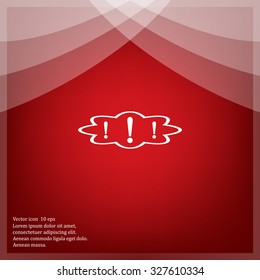Exclamation mark. Exclamation mark. Hazard warning symbol. Flat design style. Vector EPS 10.