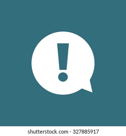  Exclamation mark.  Exclamation mark. Hazard warning symbol. Flat design style. Vector EPS 10.