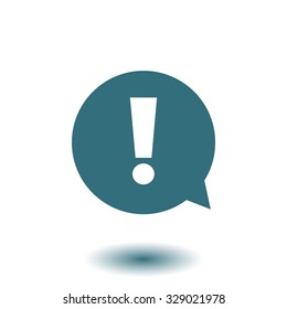 Exclamation mark.  Exclamation mark. Hazard warning symbol. Flat design style. Vector EPS 10.