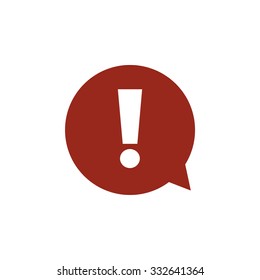  Exclamation mark.  Exclamation mark. Hazard warning symbol. Flat design style. Vector EPS 10.