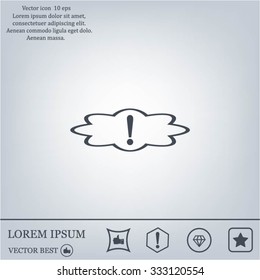 Exclamation mark. Exclamation mark. Hazard warning symbol. Flat design style. Vector EPS 10.