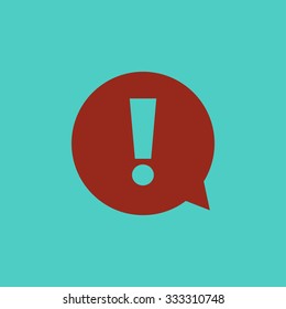  Exclamation mark.  Exclamation mark. Hazard warning symbol. Flat design style. Vector EPS 10.
