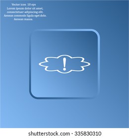 Exclamation mark. Exclamation mark. Hazard warning symbol. Flat design style. Vector EPS 10.