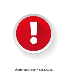 Exclamation mark. Hazard warning symbol.