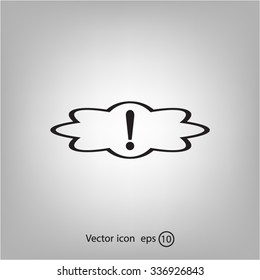 Exclamation mark. Exclamation mark. Hazard warning symbol. Flat design style. Vector EPS 10.