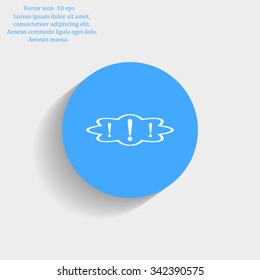 Exclamation mark. Exclamation mark. Hazard warning symbol. Flat design style. Vector EPS 10.