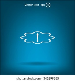 Exclamation mark. Exclamation mark. Hazard warning symbol. Flat design style. Vector EPS 10.
