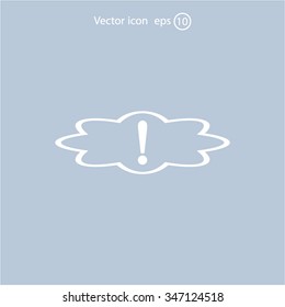 Exclamation mark. Exclamation mark. Hazard warning symbol. Flat design style. Vector EPS 10.