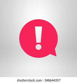  Exclamation mark.  Exclamation mark. Hazard warning symbol. Flat design style. Vector EPS 10.