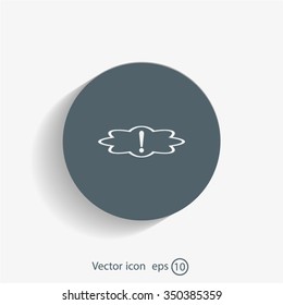 Exclamation mark. Exclamation mark. Hazard warning symbol. Flat design style. Vector EPS 10.