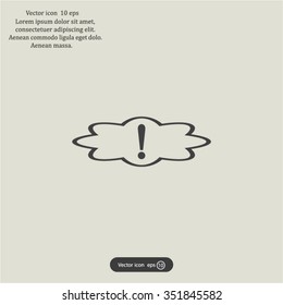 Exclamation mark. Exclamation mark. Hazard warning symbol. Flat design style. Vector EPS 10.