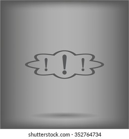 Exclamation mark. Exclamation mark. Hazard warning symbol. Flat design style. Vector EPS 10.
