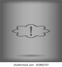 Exclamation mark. Exclamation mark. Hazard warning symbol. Flat design style. Vector EPS 10.