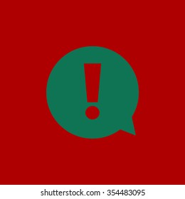  Exclamation mark.  Exclamation mark. Hazard warning symbol. Flat design style. Vector EPS 10.