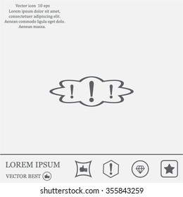 Exclamation mark. Exclamation mark. Hazard warning symbol. Vector EPS 10.