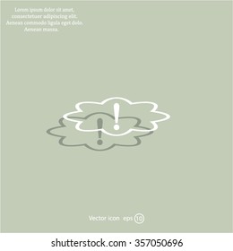 Exclamation mark. Exclamation mark. Hazard warning symbol. Flat design style. Vector EPS 10.