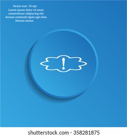 Exclamation mark. Exclamation mark. Hazard warning symbol. Flat design style. Vector EPS 10.