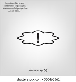 Exclamation mark. Hazard warning symbol. Vector EPS 10.