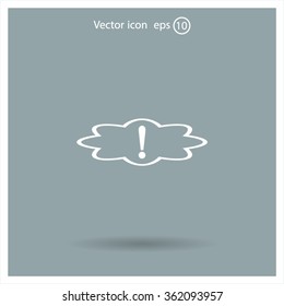 Exclamation mark. Exclamation mark. Hazard warning symbol. Flat design style. Vector EPS 10.