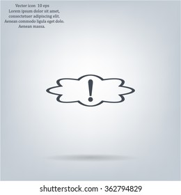 Exclamation mark. Exclamation mark. Hazard warning symbol. Flat design style. Vector EPS 10.