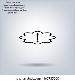 Exclamation mark. Exclamation mark. Hazard warning symbol. Flat design style. Vector EPS 10.