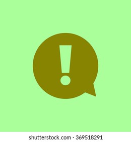  Exclamation mark.  Exclamation mark. Hazard warning symbol. Flat design style. Vector EPS 10.