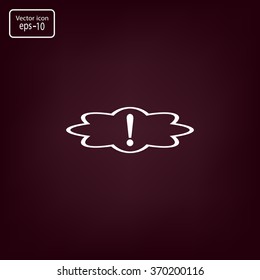 Exclamation mark. Exclamation mark. Hazard warning symbol. Flat design style. Vector EPS 10.