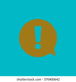  Exclamation mark.  Exclamation mark. Hazard warning symbol. Flat design style. Vector EPS 10.