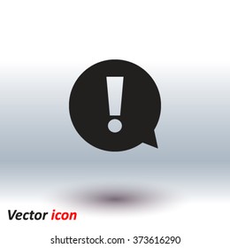  Exclamation mark.  Exclamation mark. Hazard warning symbol. Flat design style. Vector EPS 10.