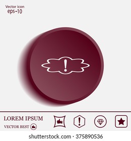 Exclamation mark. Exclamation mark. Hazard warning symbol. Flat design style. Vector EPS 10.