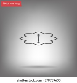 Exclamation mark. Exclamation mark. Hazard warning symbol. Flat design style. Vector EPS 10.
