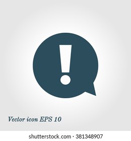  Exclamation mark.  Exclamation mark. Hazard warning symbol. Flat design style. Vector EPS 10.