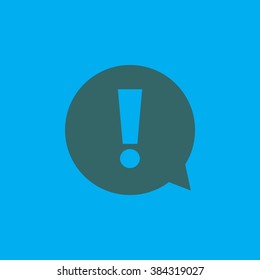  Exclamation mark.  Exclamation mark. Hazard warning symbol. Flat design style. Vector EPS 10.
