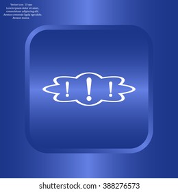 Exclamation mark. Exclamation mark. Hazard warning symbol. Flat design style. Vector EPS 10.