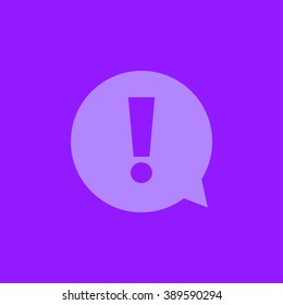  Exclamation mark.  Exclamation mark. Hazard warning symbol. Flat design style. Vector EPS 10.
