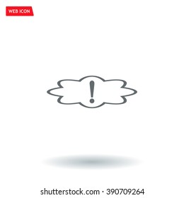 Exclamation mark. Exclamation mark. Hazard warning symbol. Flat design style. Vector EPS 10.