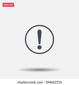 Exclamation mark. Exclamation mark. Hazard warning symbol. Flat design style. Vector EPS 10.
