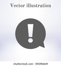  Exclamation mark.  Exclamation mark. Hazard warning symbol. Flat design style. Vector EPS 10.