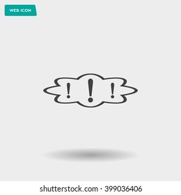 Exclamation mark. Exclamation mark. Hazard warning symbol. Flat design style. Vector EPS 10.
