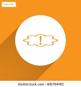 Exclamation mark. Exclamation mark. Hazard warning symbol. Flat design style. Vector EPS 10.