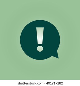  Exclamation mark.  Exclamation mark. Hazard warning symbol. Flat design style. Vector EPS 10.