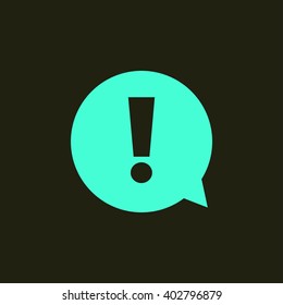  Exclamation mark.  Exclamation mark. Hazard warning symbol. Flat design style. Vector EPS 10.