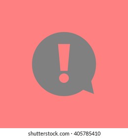  Exclamation mark.  Exclamation mark. Hazard warning symbol. Flat design style. Vector EPS 10.