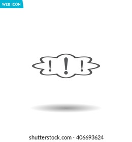 Exclamation mark. Exclamation mark. Hazard warning symbol. Flat design style. Vector EPS 10.