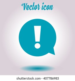  Exclamation mark.  Exclamation mark. Hazard warning symbol. Flat design style. Vector EPS 10.