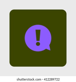  Exclamation mark.  Exclamation mark. Hazard warning symbol. Flat design style. Vector EPS 10.